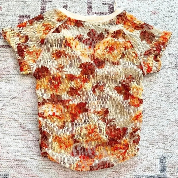 NWOT free people• Solana sheer ruched lace top size small - Picture 8 of 8